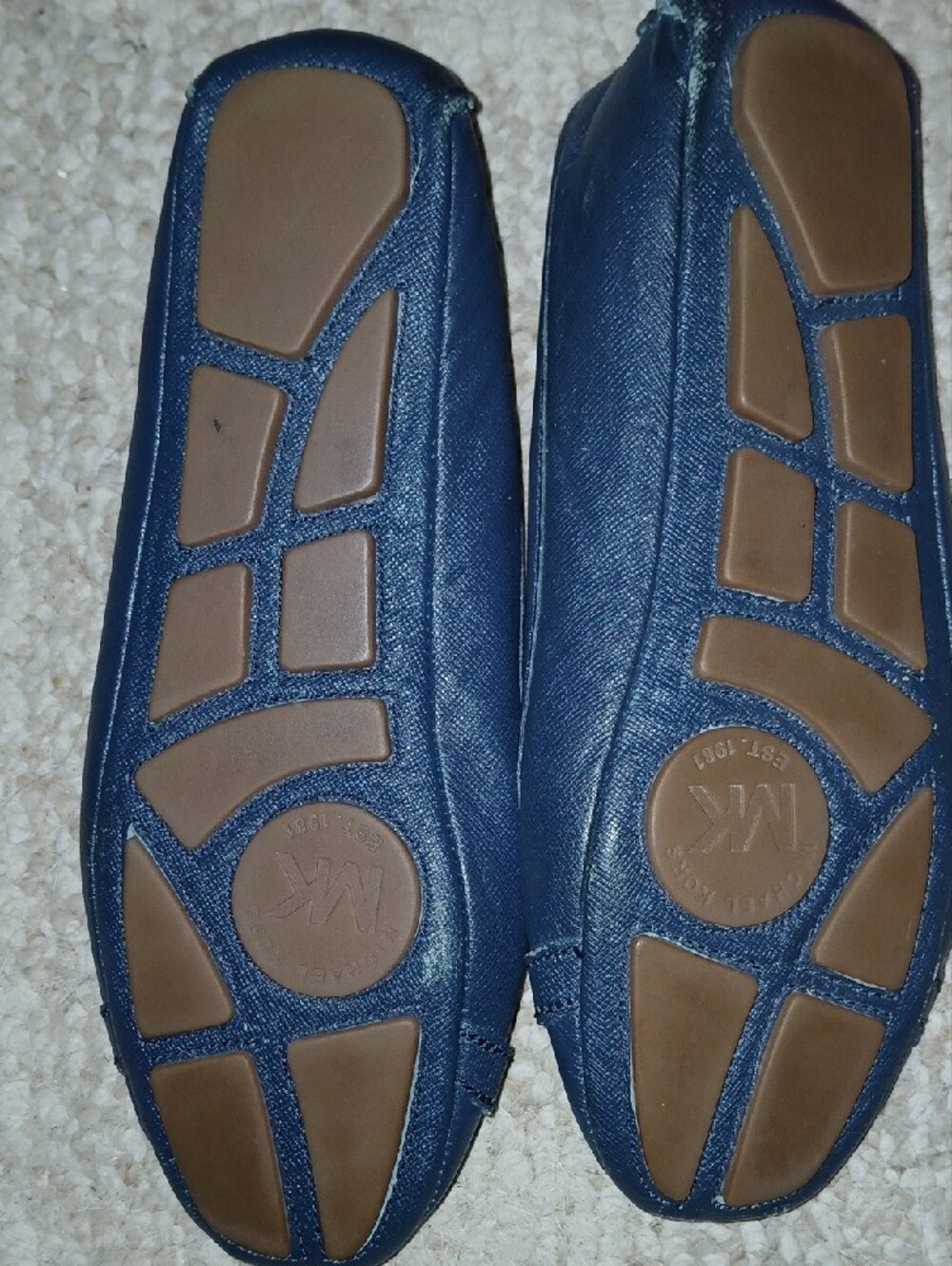 MICHAEL Michael Kors Blue Fulton Flats w/MK Emblem - Picture 6 of 6